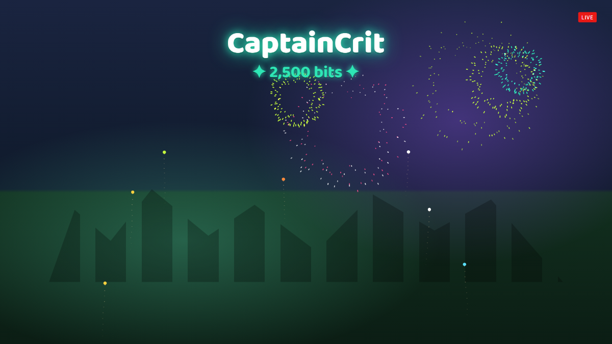 Bits Fireworks overlay preview