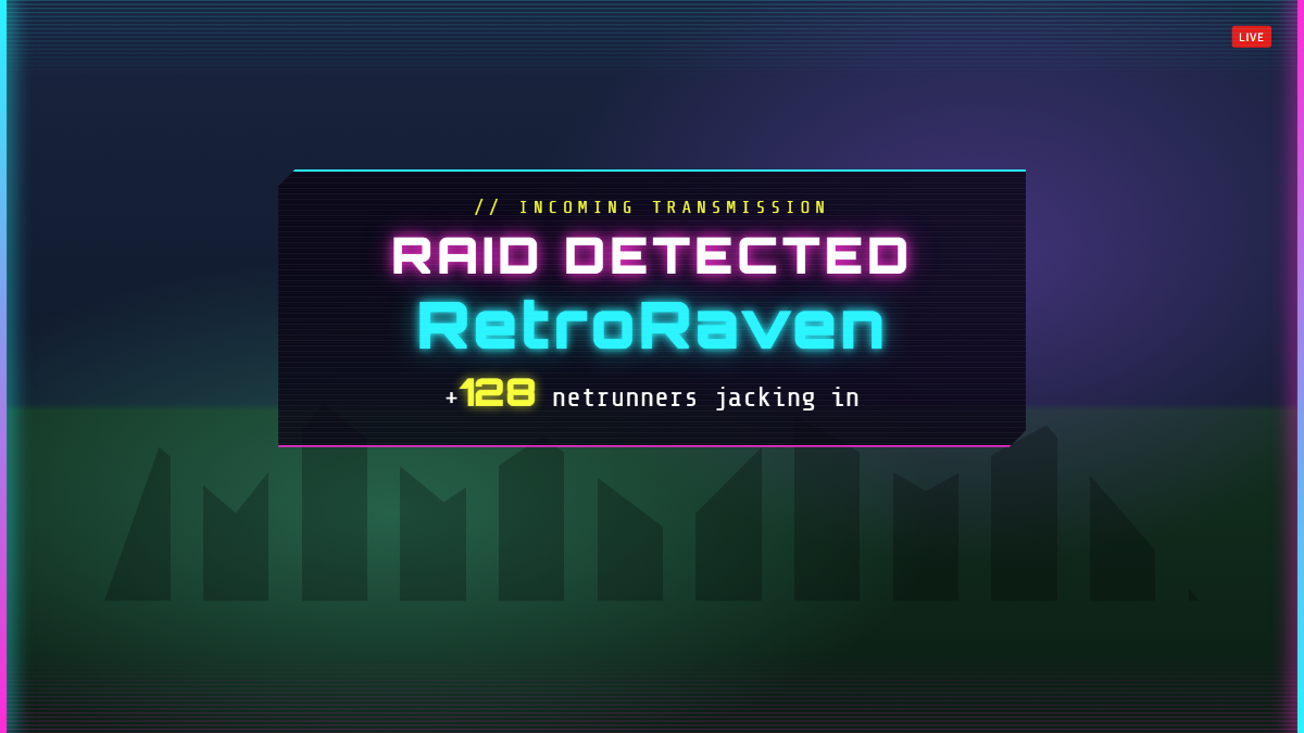 Cyberpunk Raid Alert overlay preview