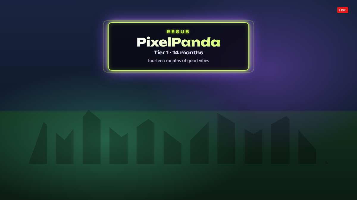 Neon Pulse Alerts — alert box overlay preview over a stream scene