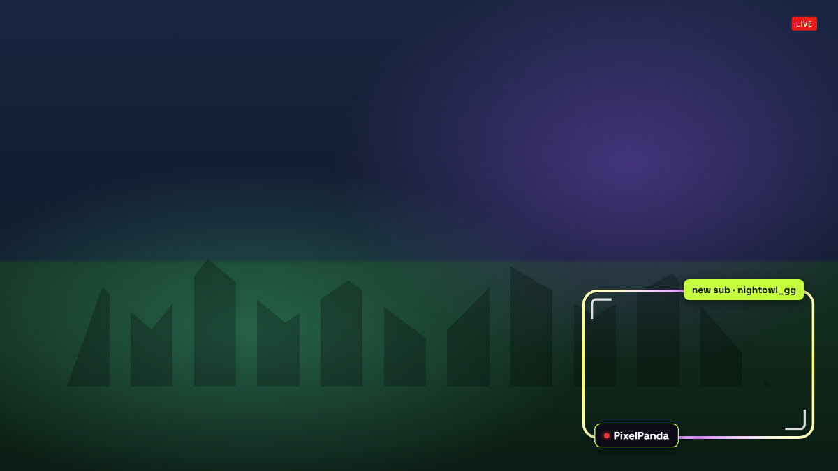 Neon Webcam Frame overlay preview